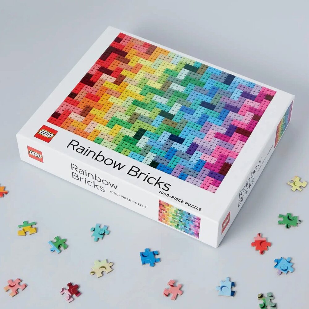 NEW UNOPENED *sold out online* Lego Rainbow Bricks 1000 Piece Puzzle gradient